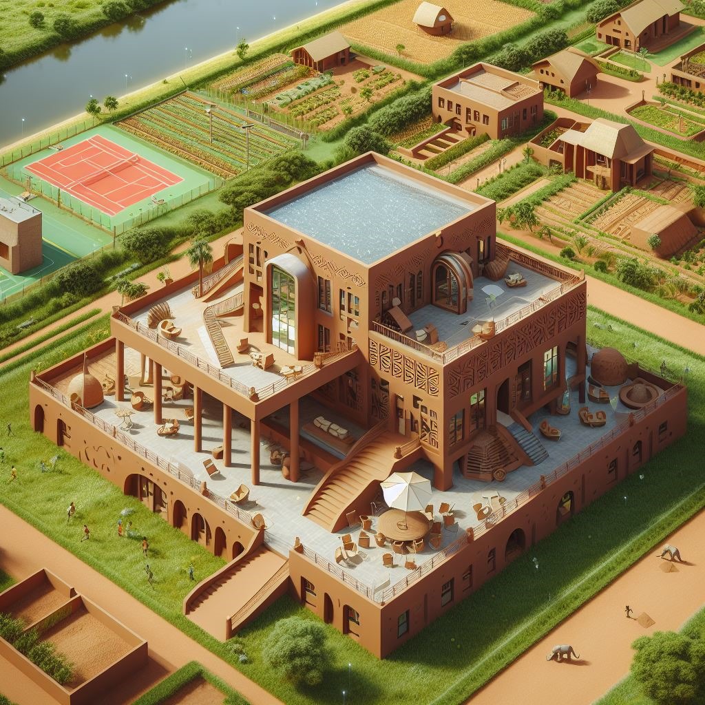 La Maison de l'Environnement (LAME) imaginé par l'IA