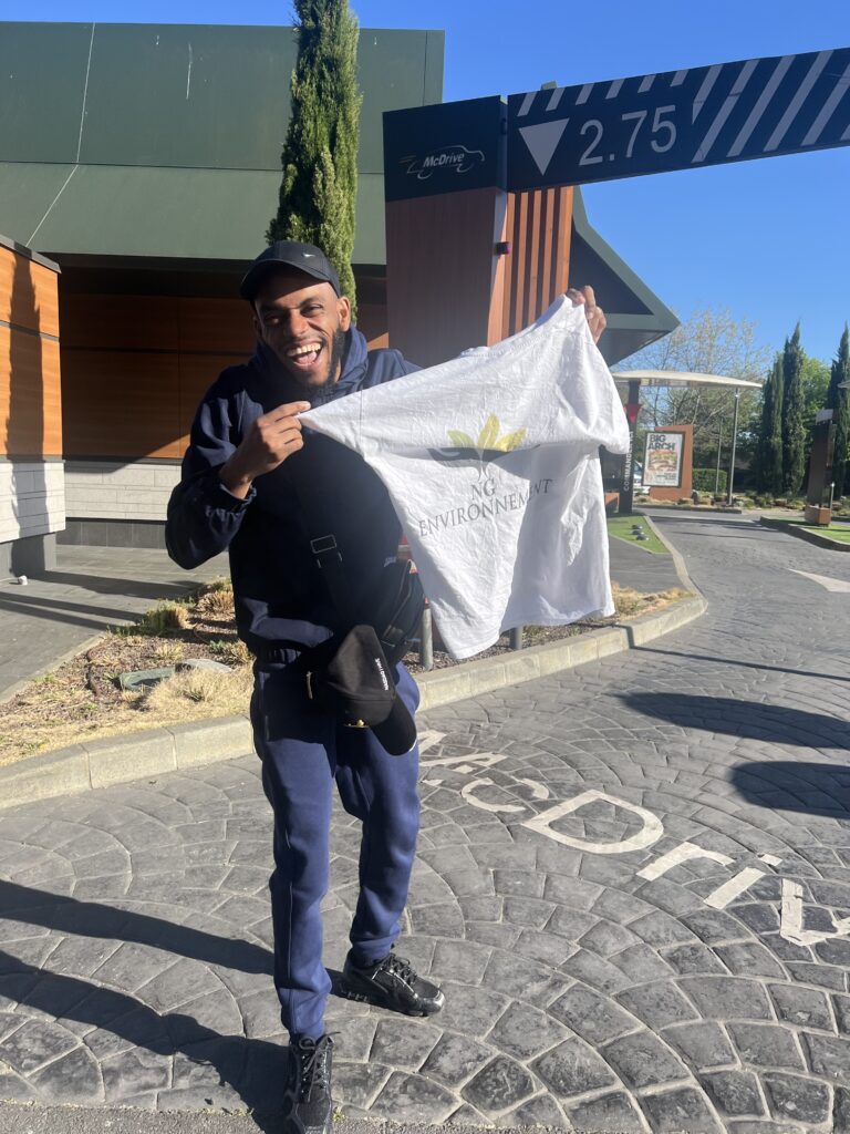 anthony notre biker avec son t-shirt NG