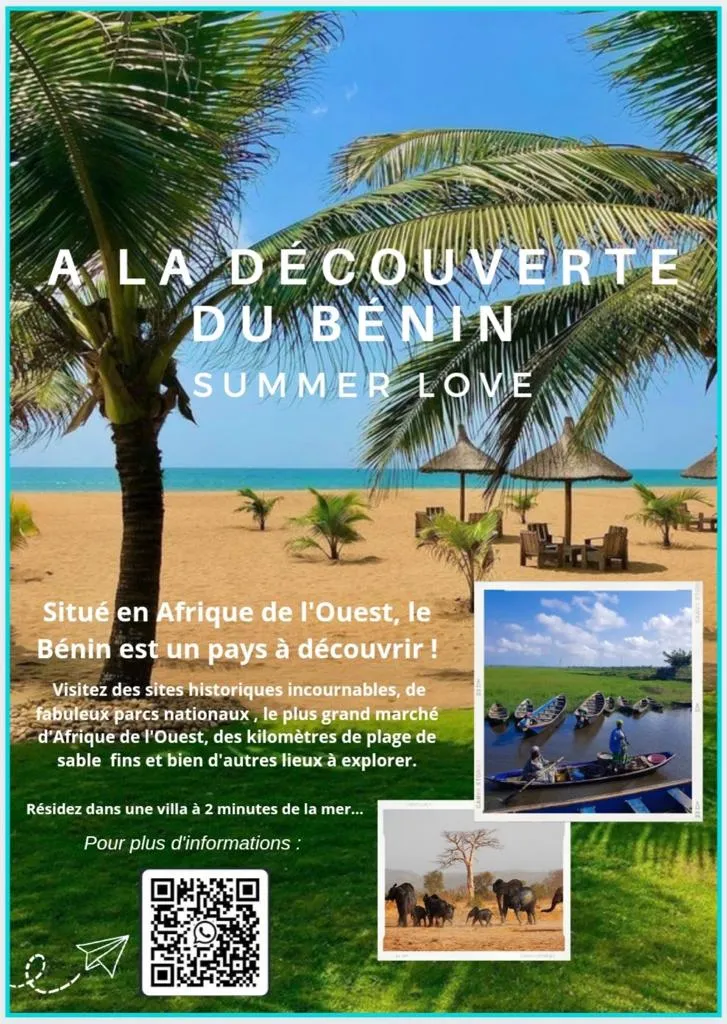 affiche invitant les lecteur à venir visiter le Bénin
